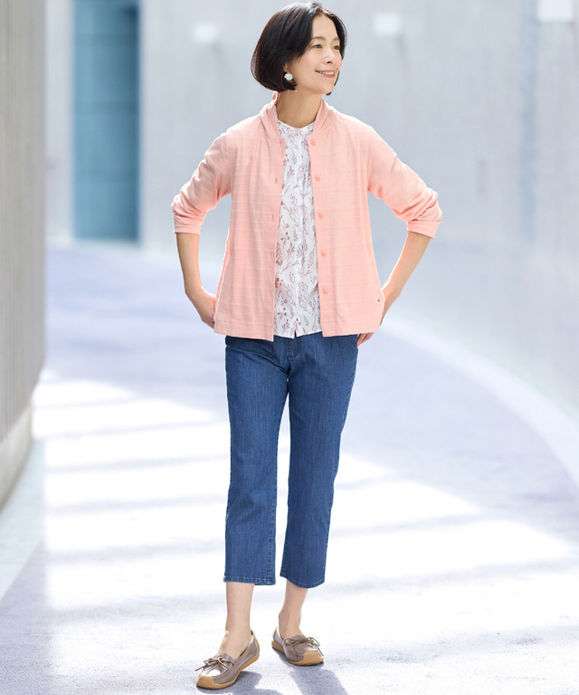 花柄 フレンチスリーブ ブラウス