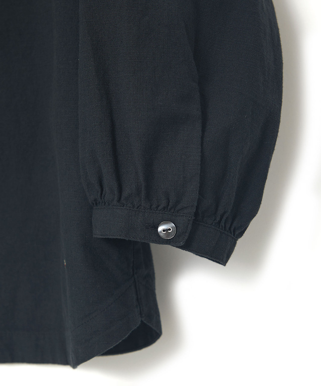 バンドカラー 七分袖 ブラウス