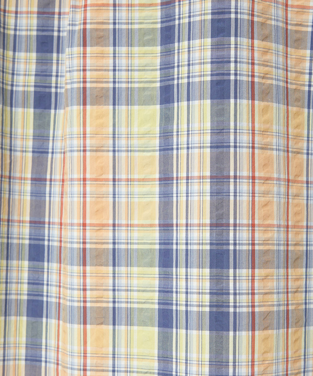 サッカー マドラスチェック ブラウス