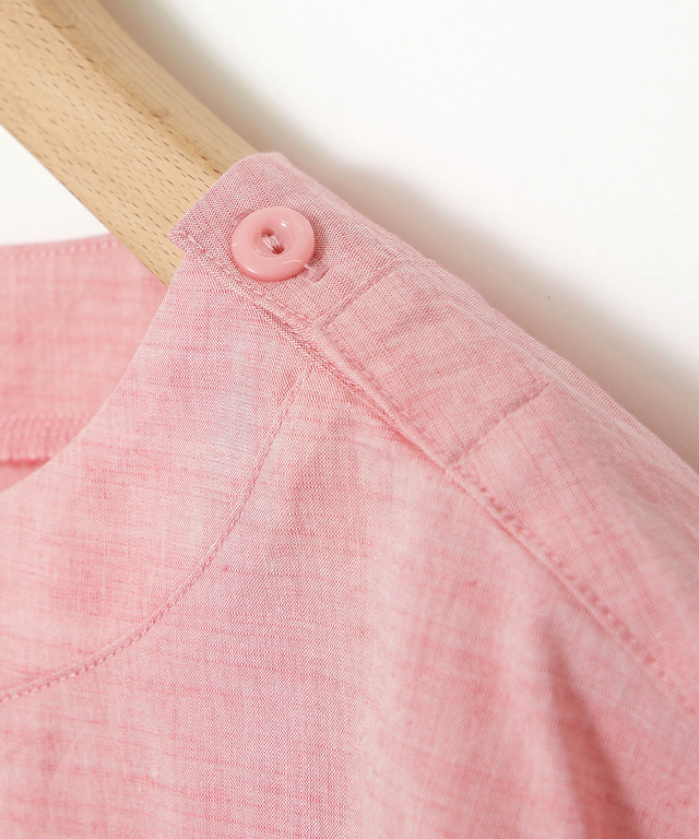 ダンガリー 刺繍 ブラウス