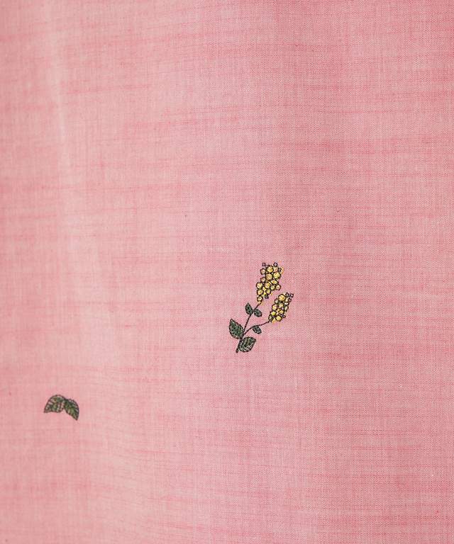 ダンガリー 刺繍 ブラウス