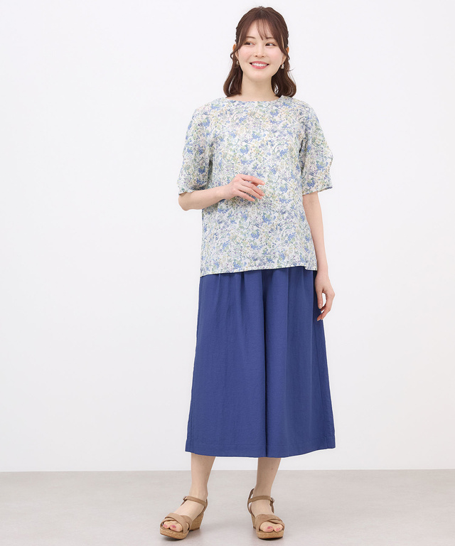 ミラクルウェーブ 花柄 ブラウス【オンラインショップ・一部店舗限定】