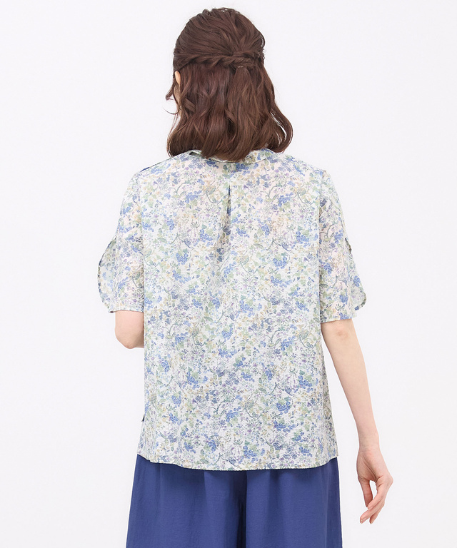 ミラクルウェーブ 花柄 ブラウス【オンラインショップ・一部店舗限定】