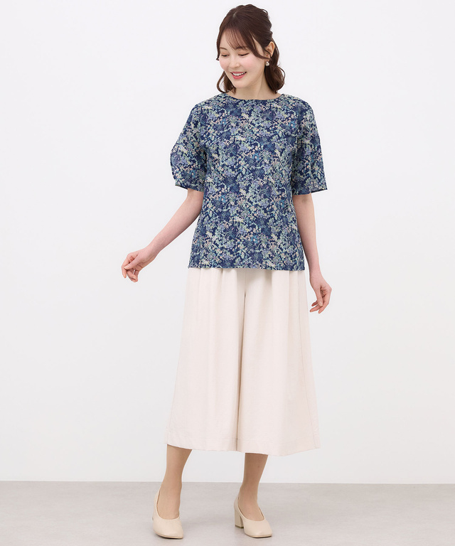 ミラクルウェーブ 花柄 ブラウス【オンラインショップ・一部店舗限定】