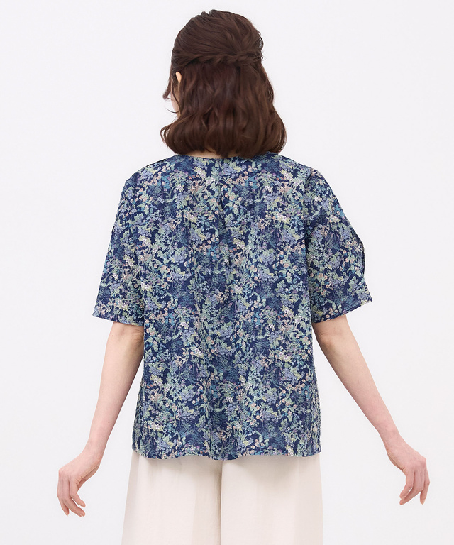 ミラクルウェーブ 花柄 ブラウス【オンラインショップ・一部店舗限定】