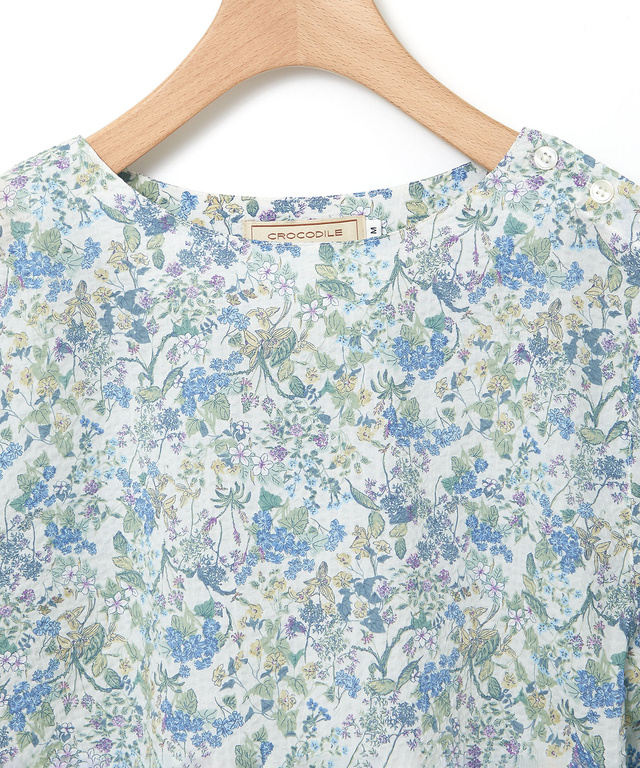 ミラクルウェーブ 花柄 ブラウス【オンラインショップ・一部店舗限定】