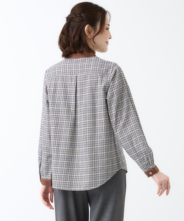 クロコダイルタータン クレリック ブラウス