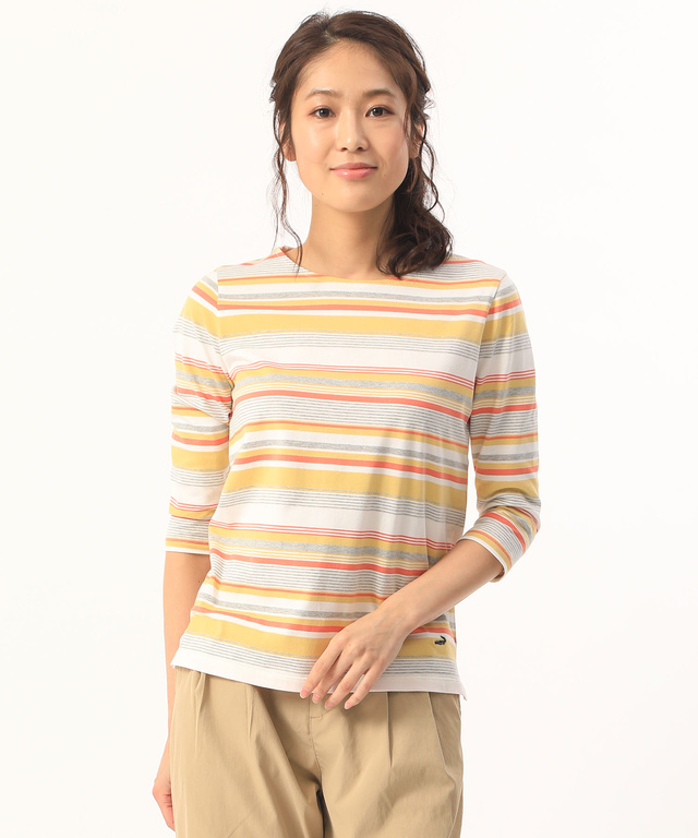 温度調節ボーダーTシャツ