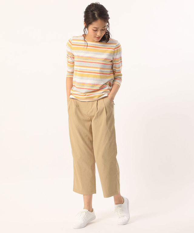 温度調節ボーダーTシャツ