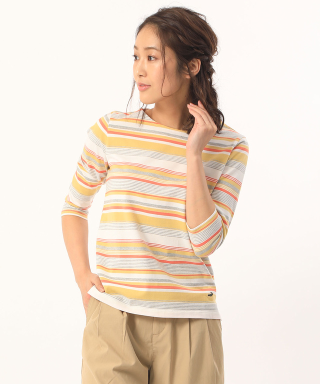 温度調節ボーダーTシャツ