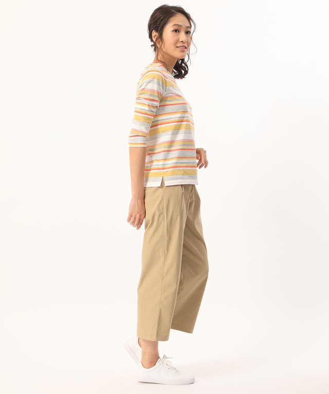 温度調節ボーダーTシャツ