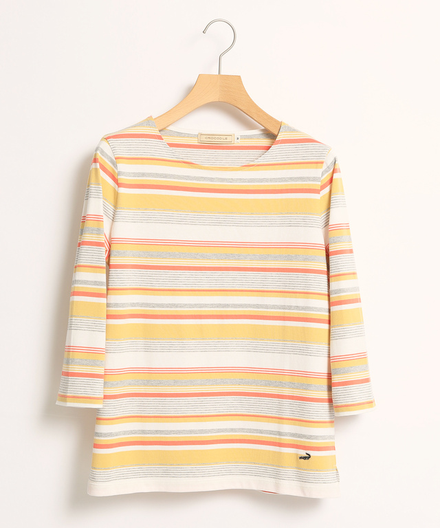 温度調節ボーダーTシャツ