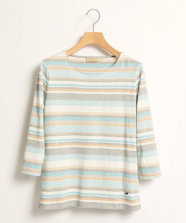 温度調節ボーダーTシャツ