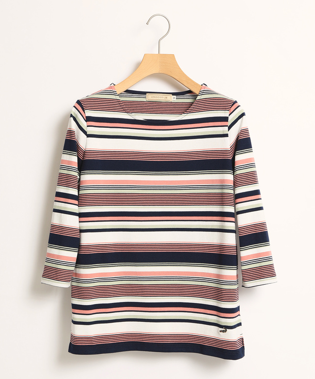温度調節ボーダーTシャツ