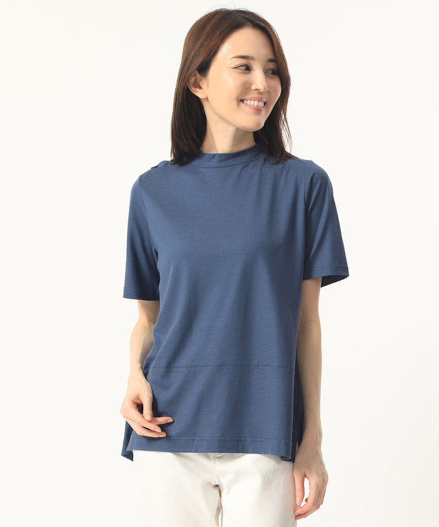 スノーリネンハイネックTシャツ【綿麻素材】