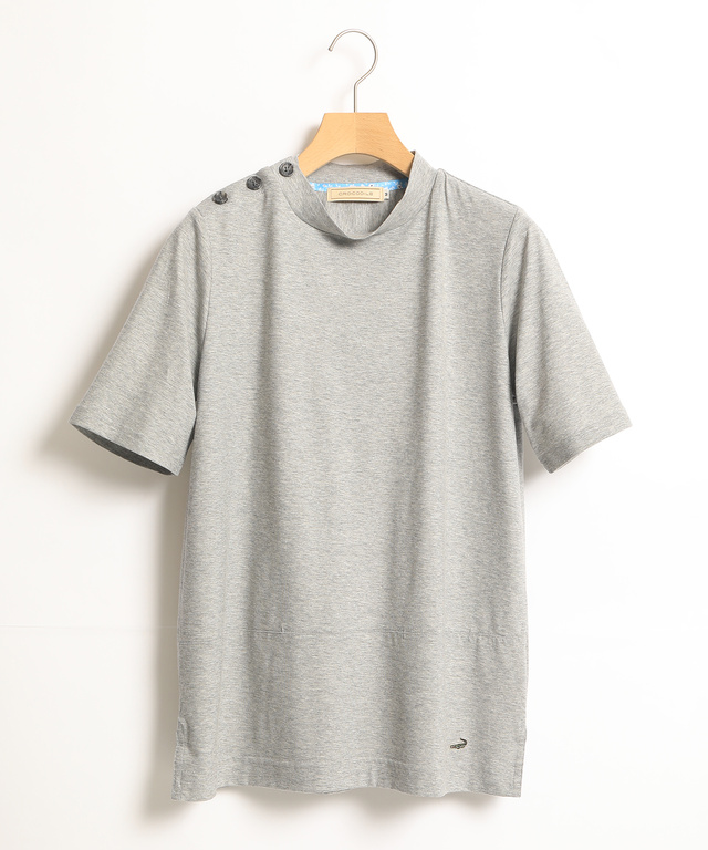 スノーリネンハイネックTシャツ【綿麻素材】