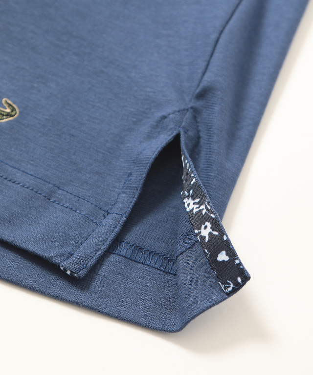 スノーリネンハイネックTシャツ【綿麻素材】