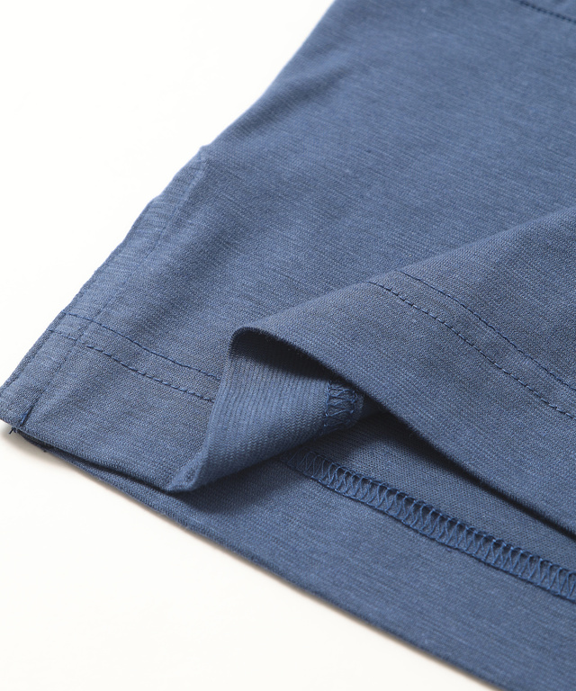 スノーリネンハイネックTシャツ【綿麻素材】