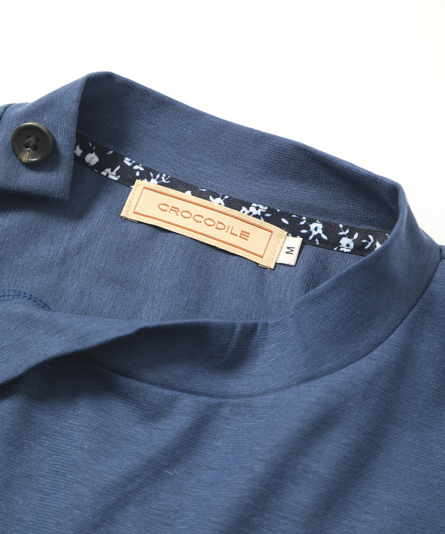 スノーリネンハイネックTシャツ【綿麻素材】