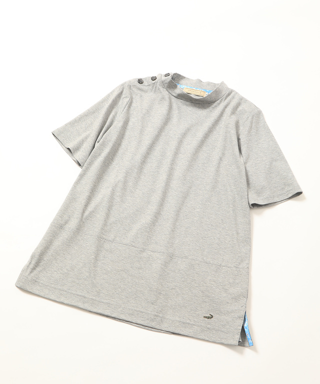 スノーリネンハイネックTシャツ【綿麻素材】