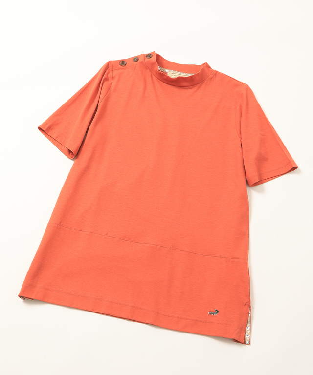 スノーリネンハイネックTシャツ【綿麻素材】