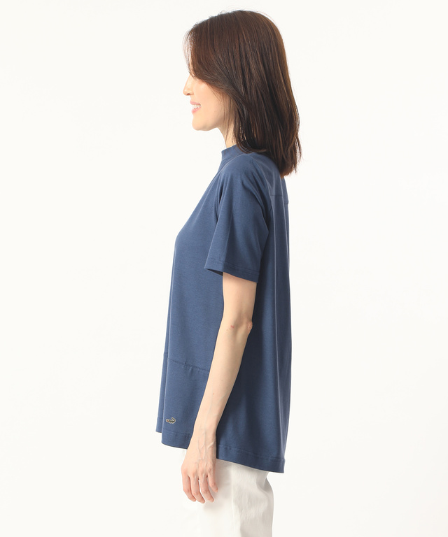 スノーリネンハイネックTシャツ【綿麻素材】