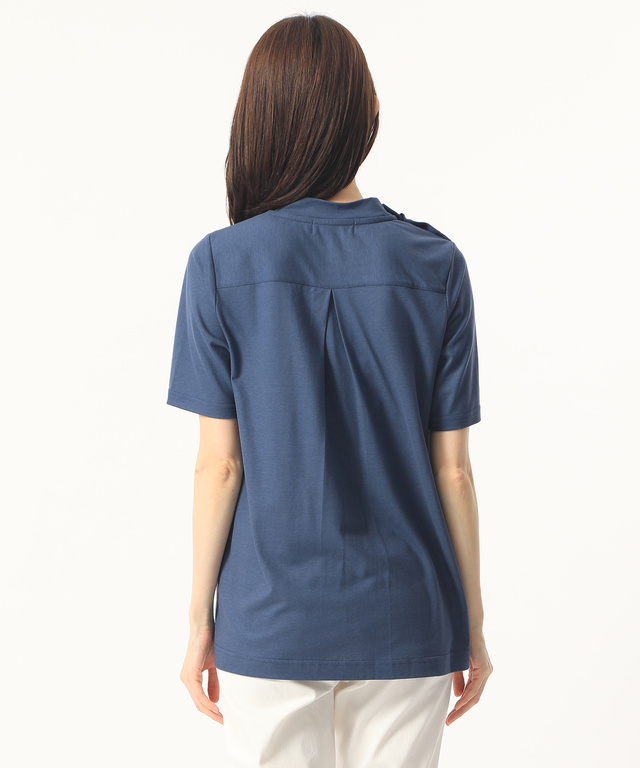 スノーリネンハイネックTシャツ【綿麻素材】