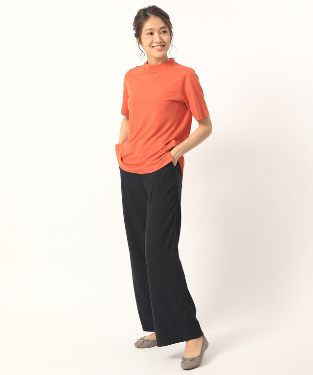 スノーリネンハイネックTシャツ【綿麻素材】