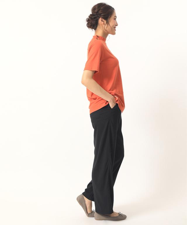 スノーリネンハイネックTシャツ【綿麻素材】