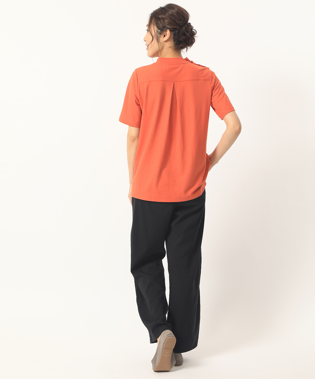 スノーリネンハイネックTシャツ【綿麻素材】