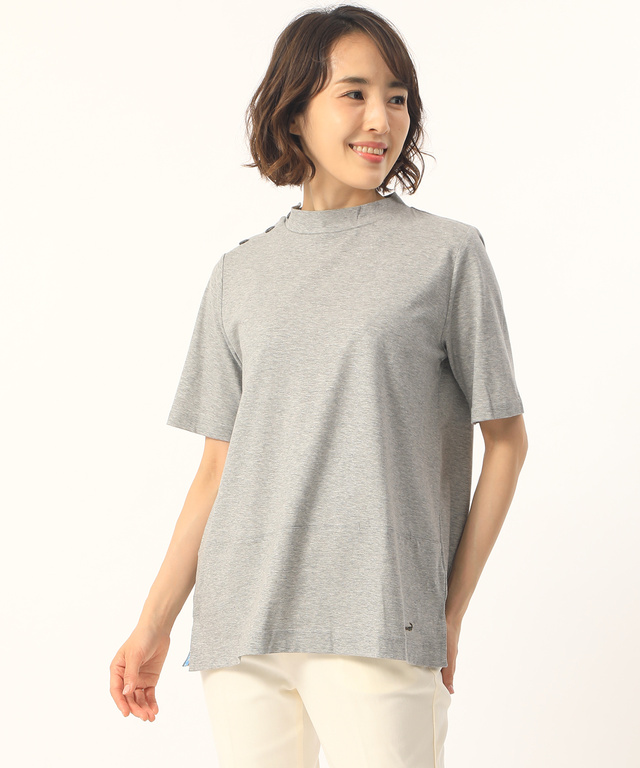 スノーリネンハイネックTシャツ【綿麻素材】