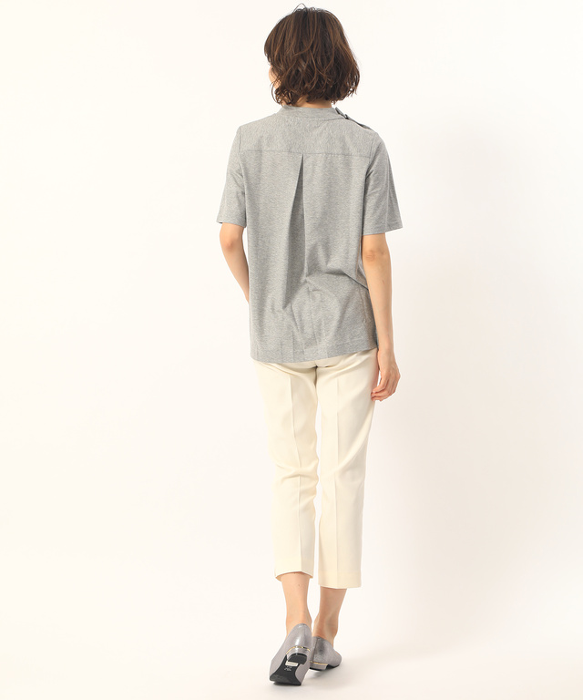 スノーリネンハイネックTシャツ【綿麻素材】