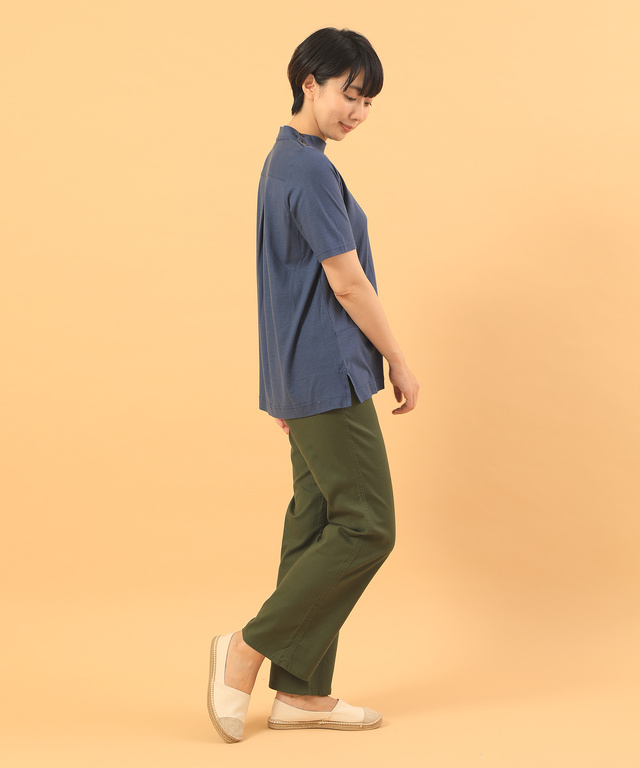 スノーリネンハイネックTシャツ【綿麻素材】
