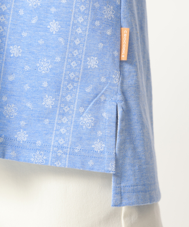 刺繍風プリントプルオーバー【UV加工】