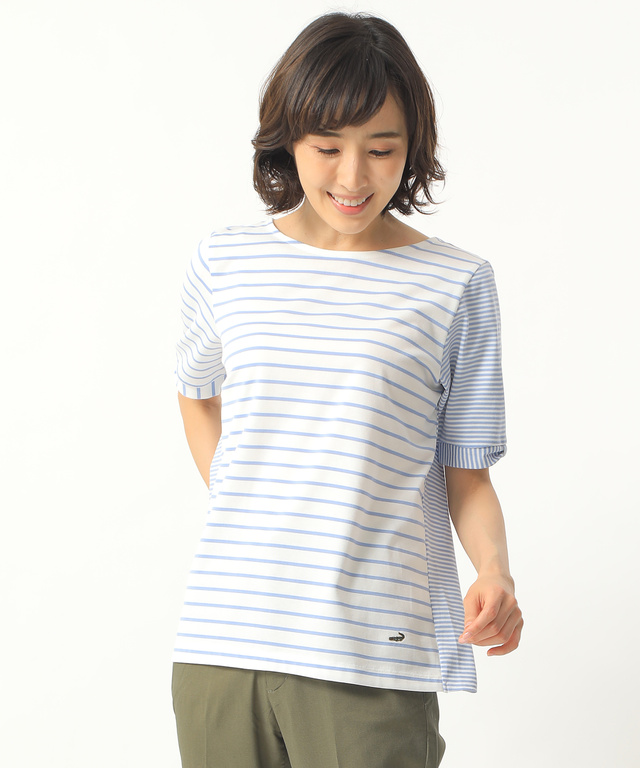 切り替えデザインTブラウス【コスメリリース(R)】