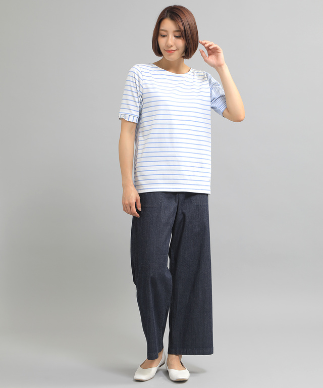 切り替えデザインTブラウス【コスメリリース(R)】