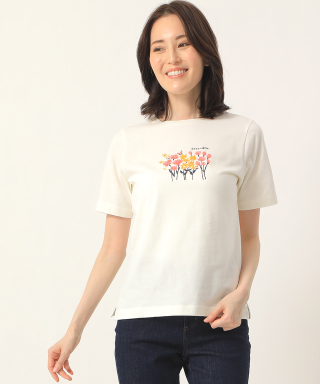 レディース フラワープリントtシャツ Uv加工 通販 0302 クロコダイル Crocodile 公式通販サイト レディース フラワープリントtシャツ Uv加工 通販 0302 クロコダイル Crocodile 公式通販サイト