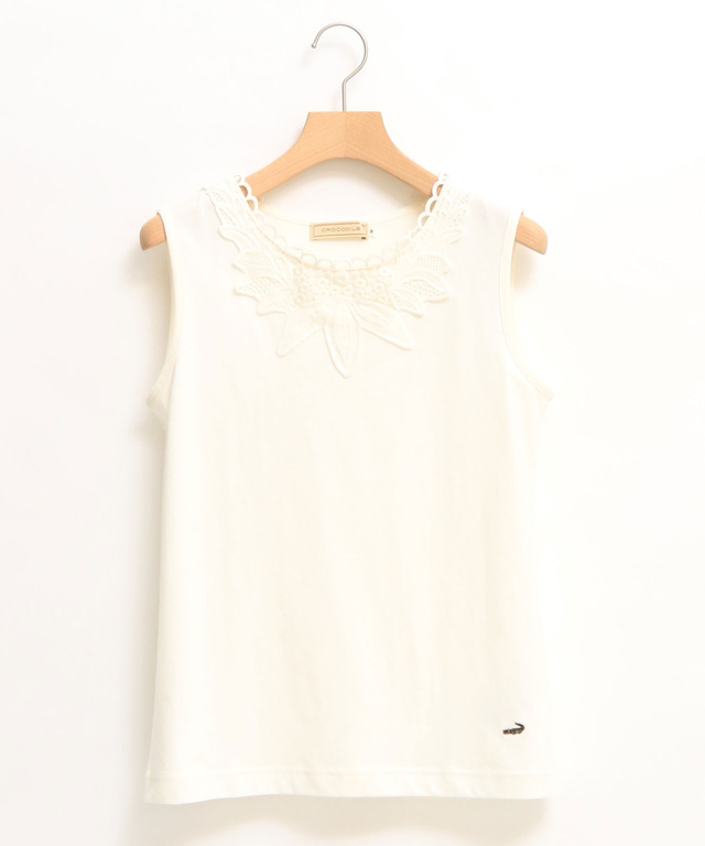 レース刺繍 タンクトップ
