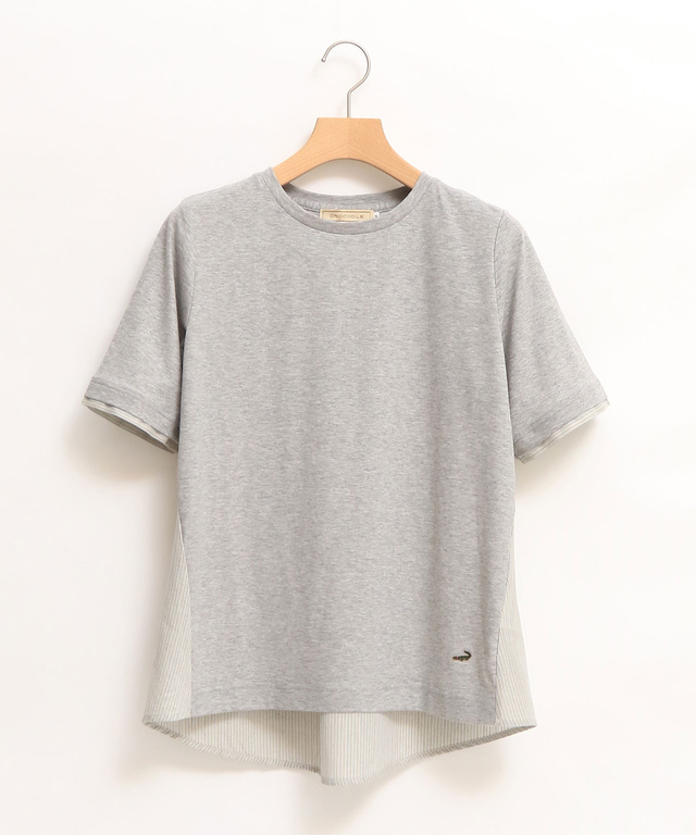 スノーリネン 布帛切り替え Tシャツ【接触冷感】