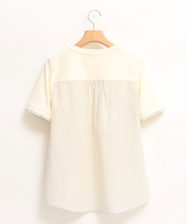 スノーリネン 布帛切り替え Tシャツ【接触冷感】
