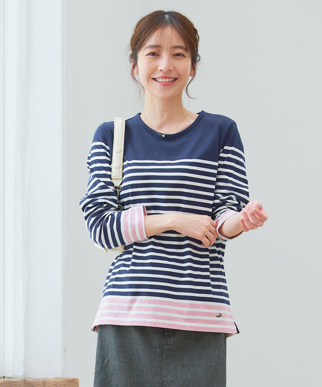 レディース 天竺 ボーダー Tシャツ通販 [0302-31211] - クロコダイル