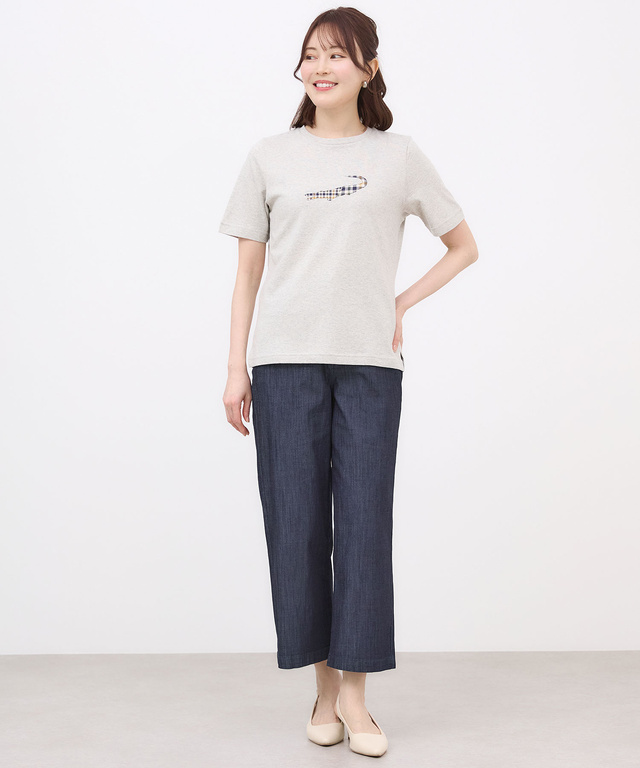 クロコダイルタータン プリント Tシャツ