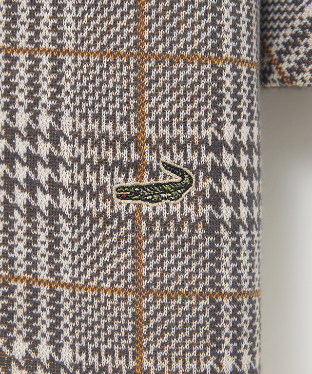 襟デザイン 格子柄 カットチュニック