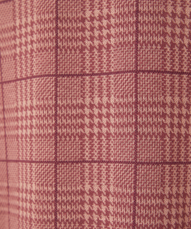 襟デザイン 格子柄 カットチュニック