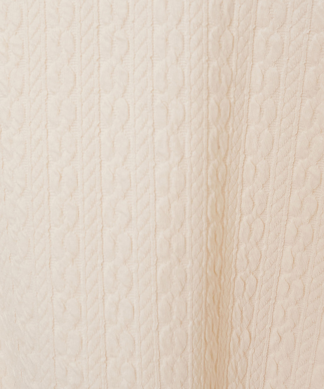 クルーネック ケーブルデザイン カーディガン