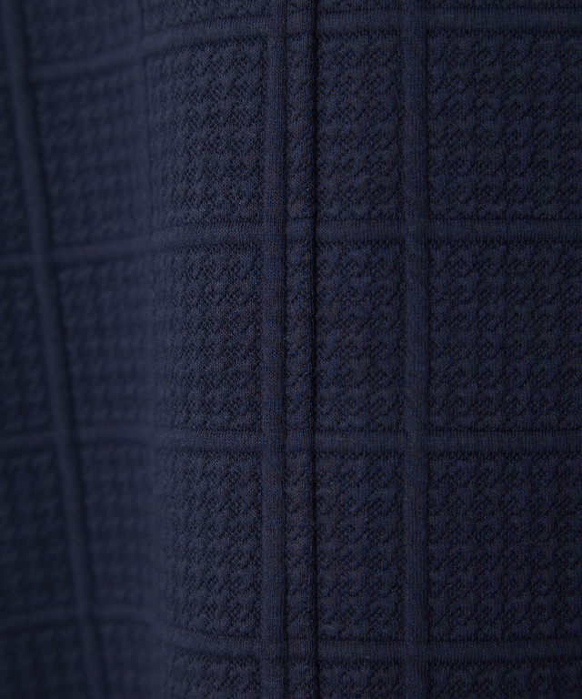 ジャカード キルト ミドル丈コート