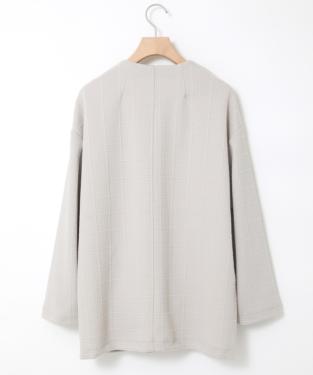 ジャカード キルト ミドル丈コート