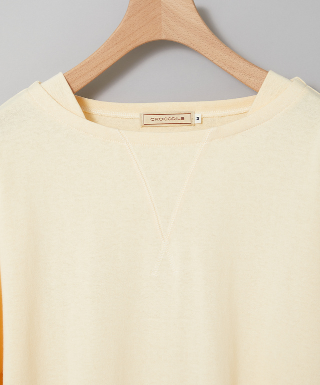 ボートネック ワイドシルエット カットソー