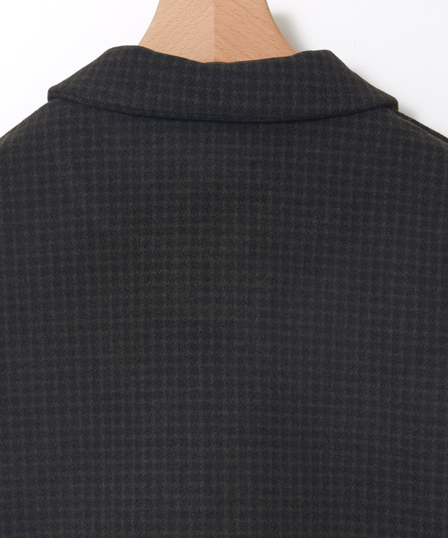 ステンカラー 千鳥柄 ジップジャケット【手洗いOK】