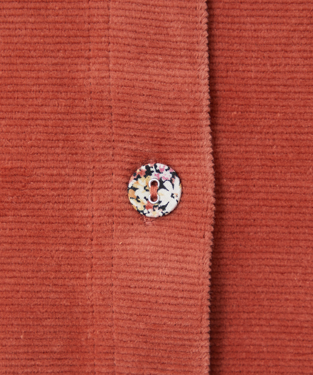 コーデュロイ風 カット カーディガン